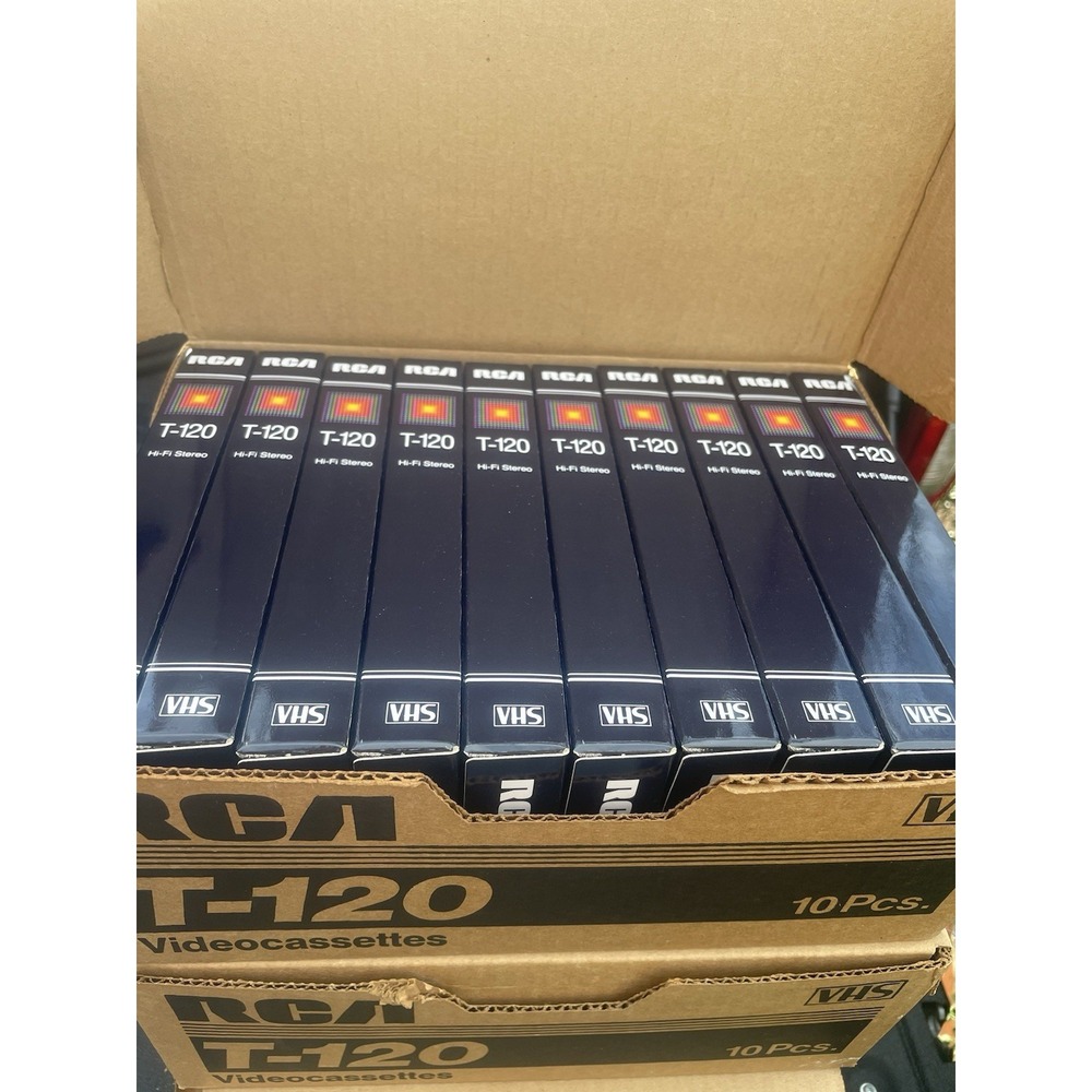 RCA T-120‎ Hi-fi stereo VHS Box Of 10 Sealed